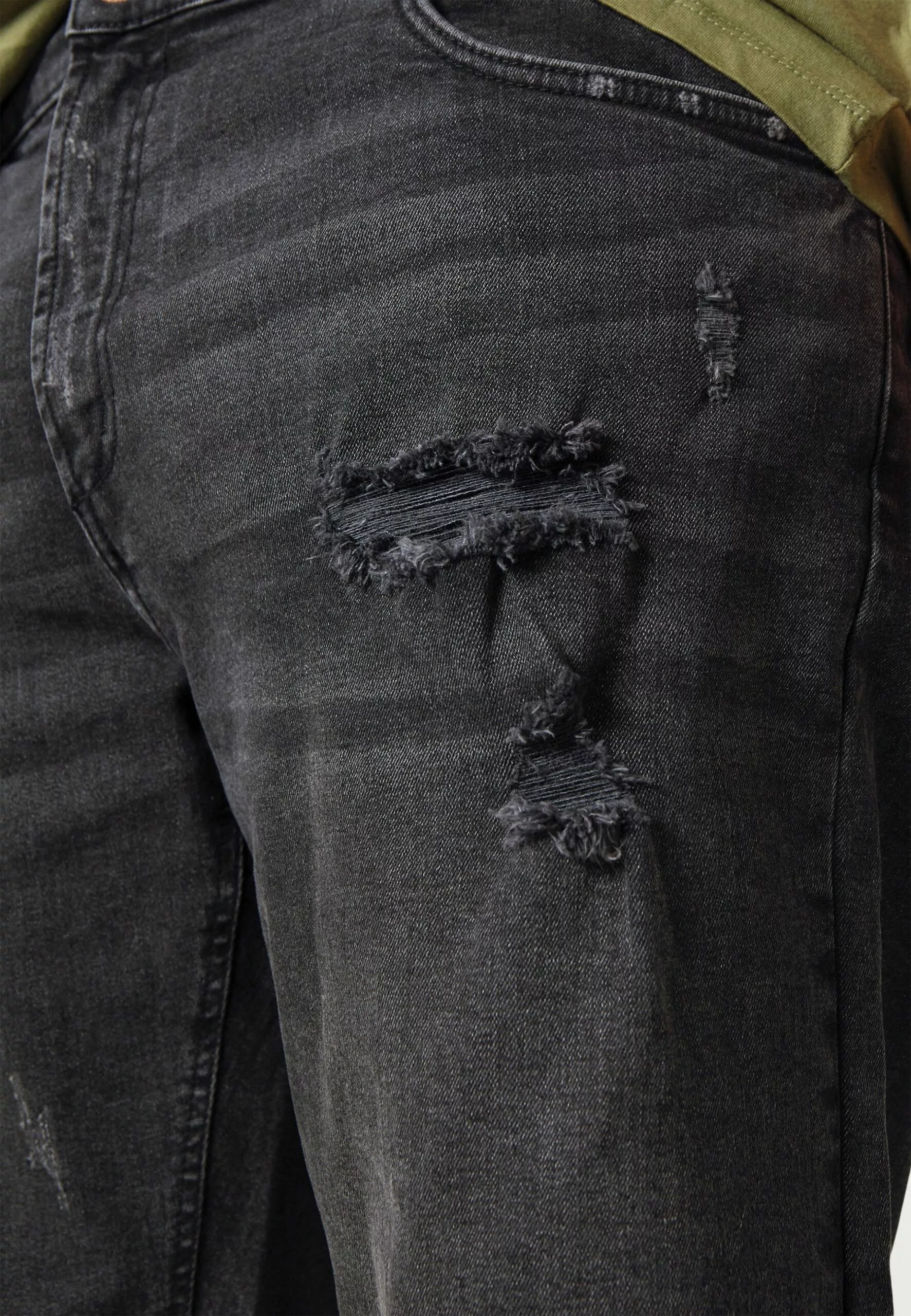 Redefined Rebel Rroslo Destroy- Jeansshort - Dust Black - Afbeelding 5