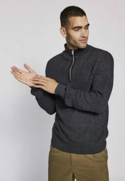 Redefined Rebel Axton - Trui - Dark Grey Melange