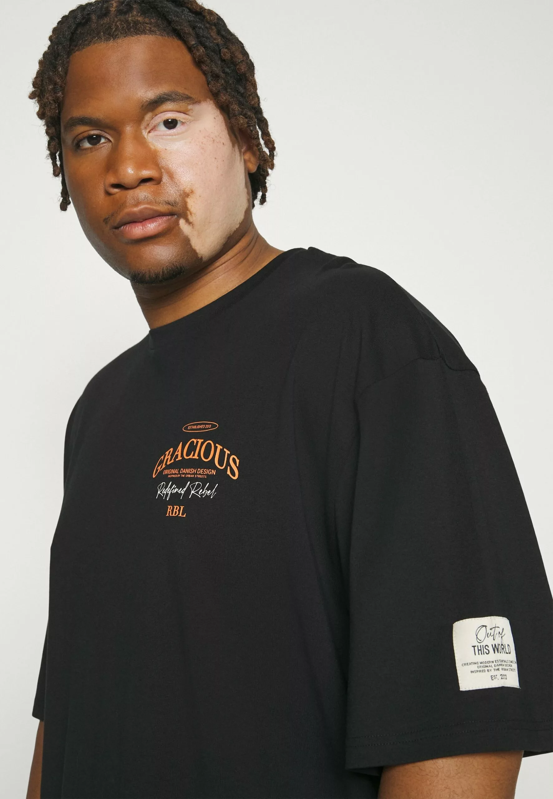 Redefined Rebel Rrkethan Tee Unisex - T-Shirt Print - Black - Afbeelding 4