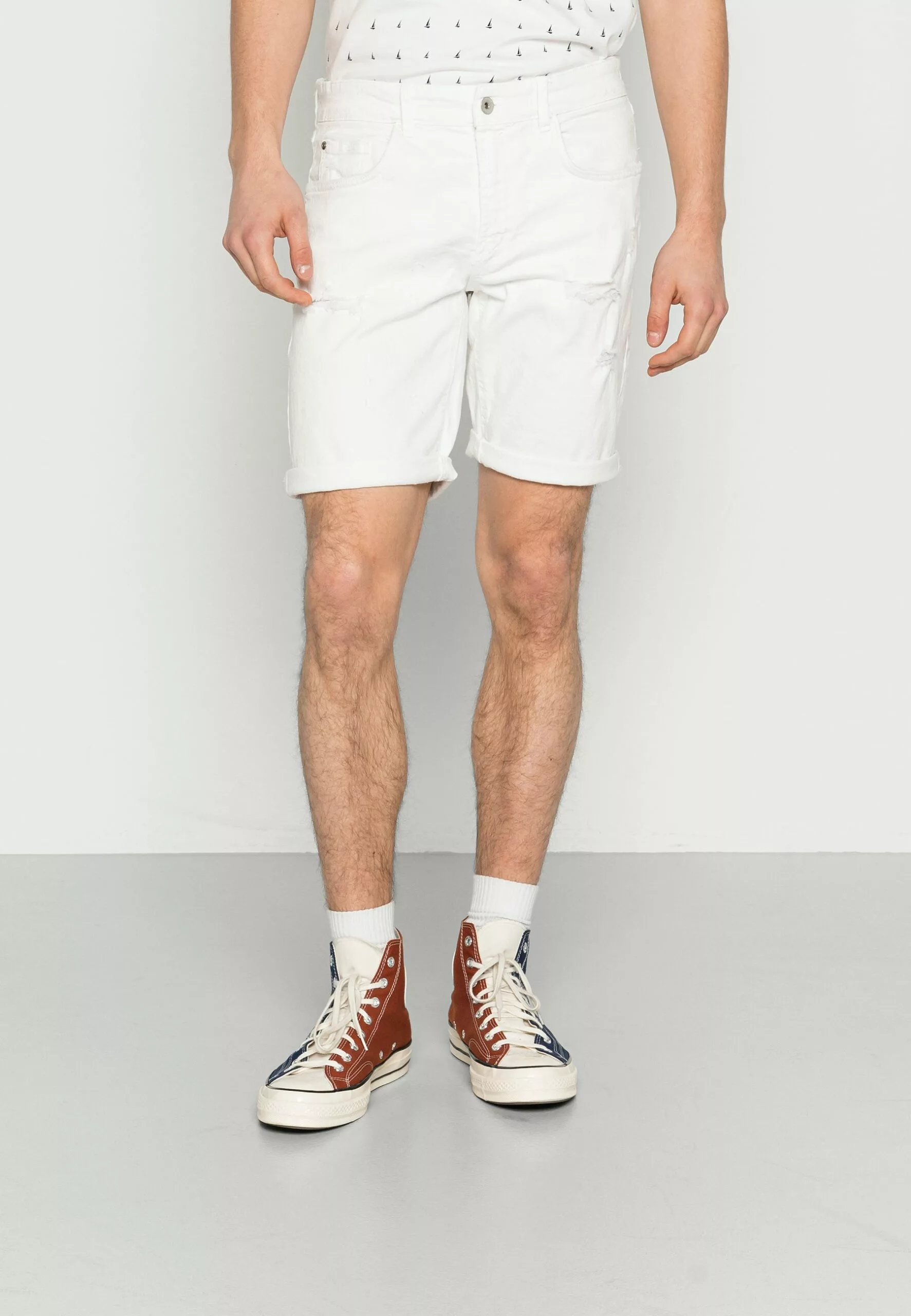 Redefined Rebel Oslo Destroy - Jeansshort - White