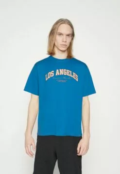 Redefined Rebel Rrsago Tee - T-Shirt Print - Blue Aster