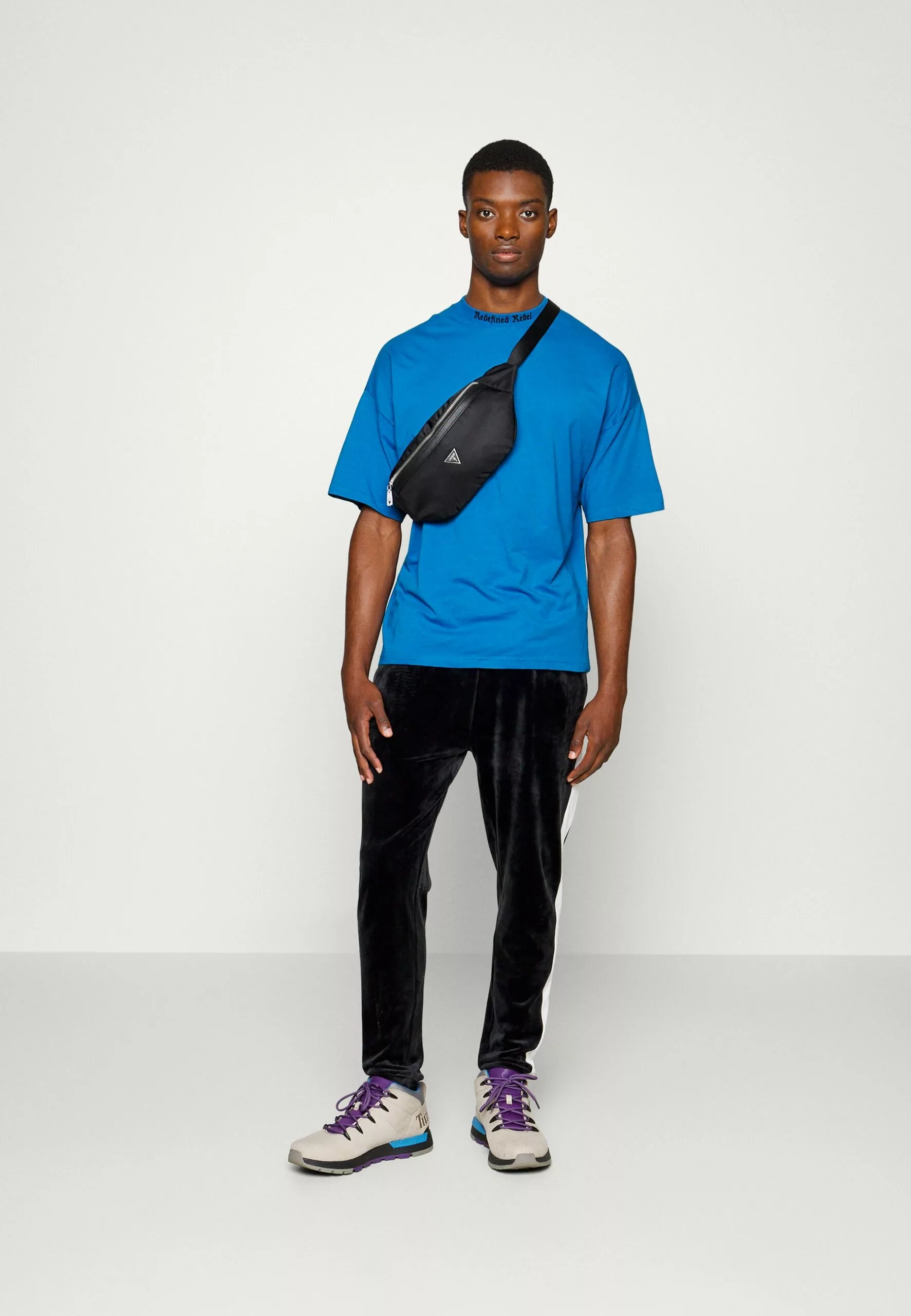 Redefined Rebel Aldo Tee - T-Shirt Print - Mykonos Blue - Afbeelding 2